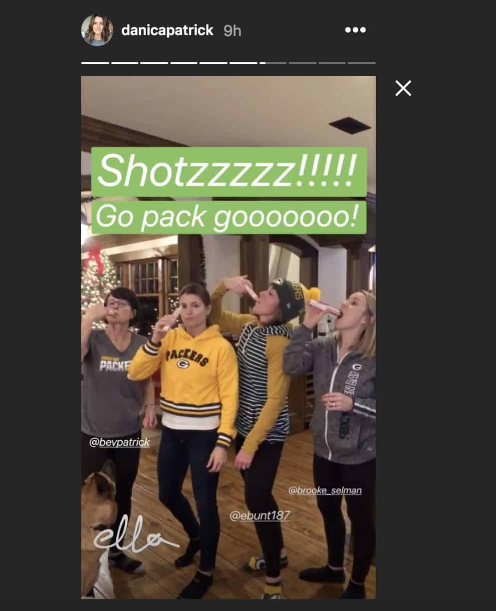 Danica Patrick Celebrates