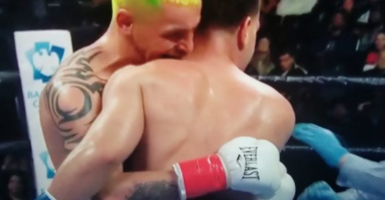 Ivan Redkach Bit Danny Garcia During Boxing Match