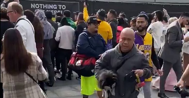 Lakers Fans Create Memorial For Kobe Bryant Outside Staples