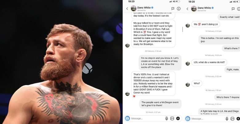 Conor McGregor Leaks Dana White DMs, Agrees To Fight Manny Pacuqiao