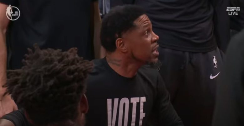 Fired Up Udonis Haslem Gives Speech During Game 2