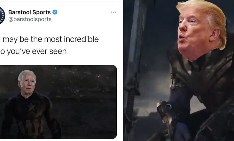 Barstool Sports Bullied Into Deleting Biden-Trump Avengers Video