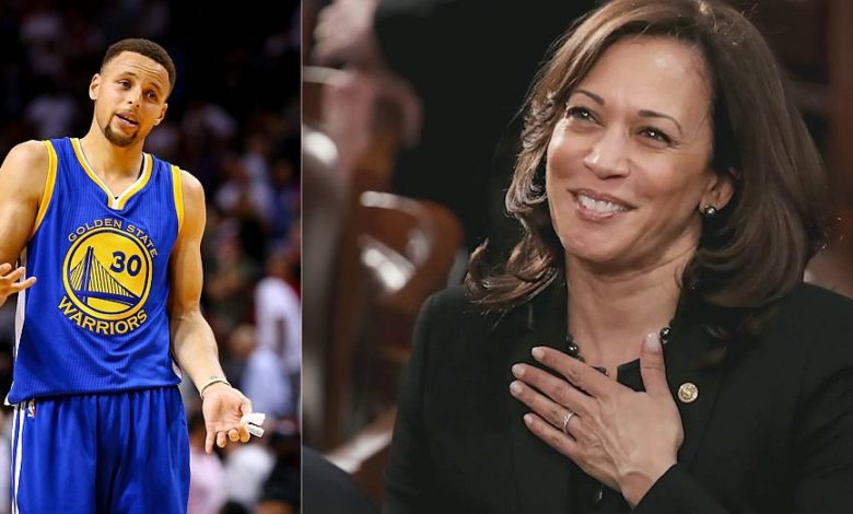 Warriors Star Steph Curry Offers Special Gift To Kamala Harris (Photos)