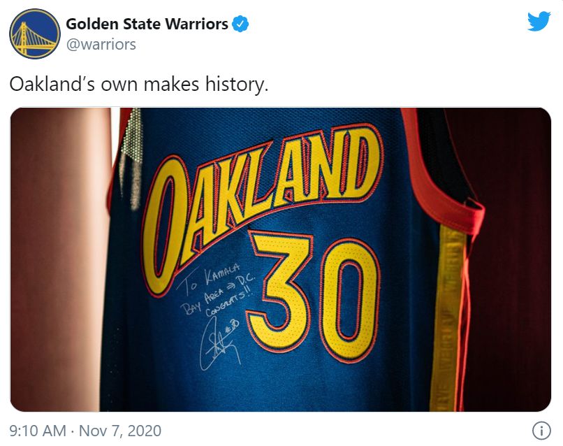 Warriors Star Steph Curry Offers Special Gift To Kamala Harris (Photos) 1