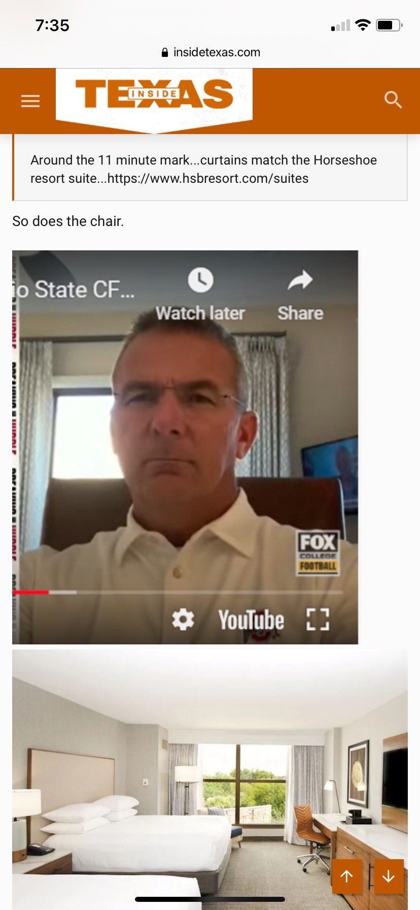 Texas Fans Notice Something Behind Urban Meyer During Interview (Photo) 1