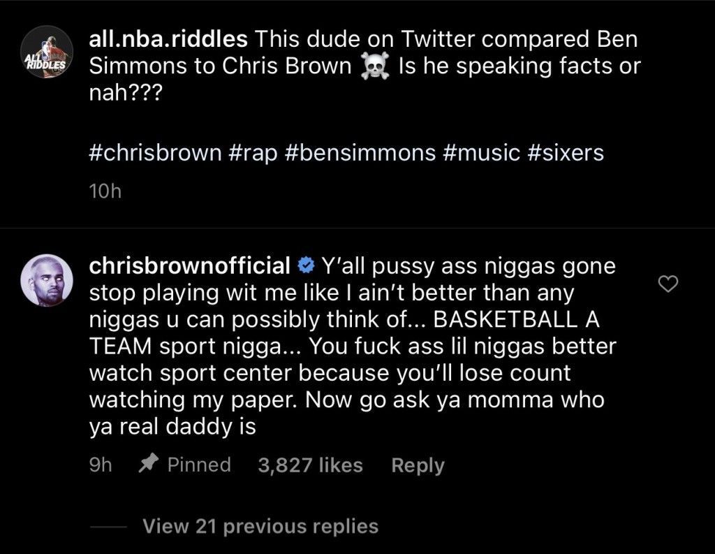 Chris Brown’s Angry Reaction To Ben Simmons Comparison 1