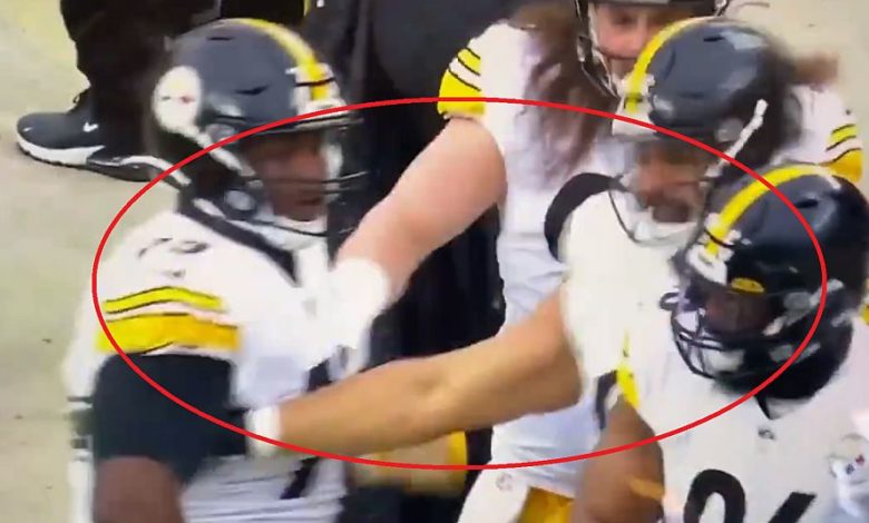 2 Steelers Players Fight Each Other One Sidelines