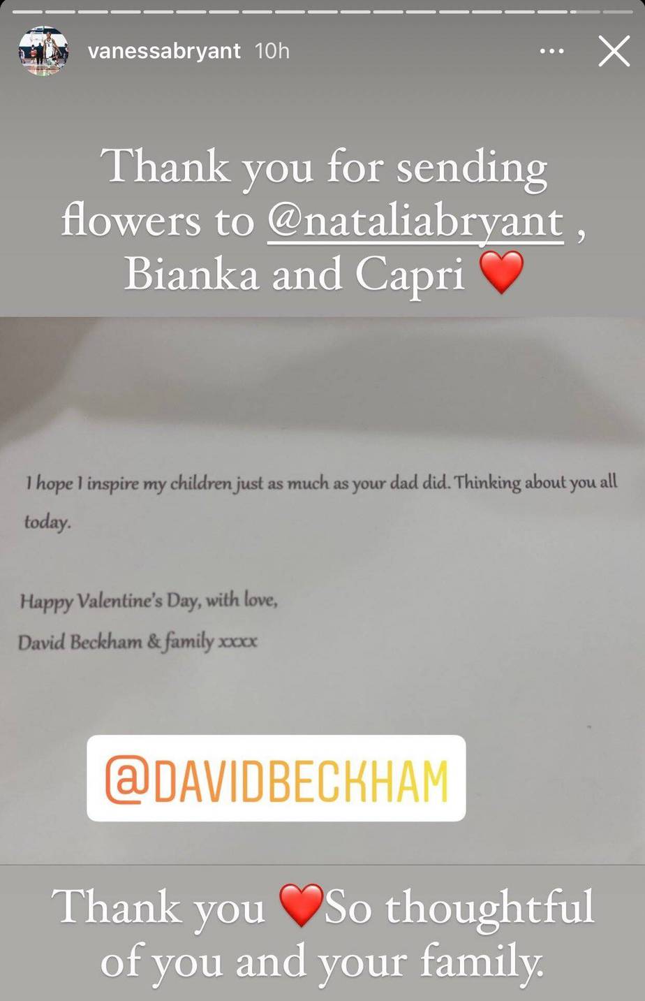 David Beckham’s Valentine’s Day Gift To Kobe Bryant’s Family 2