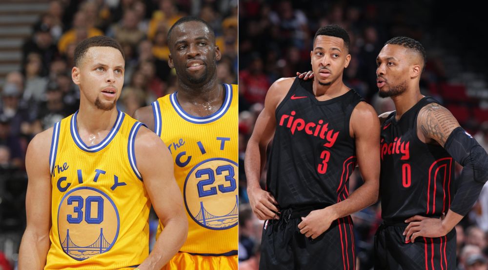 warriors x blazers