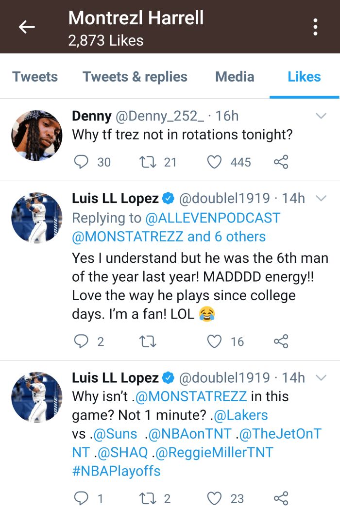 Montrezl Harrell Reveals Unhappiness With Lakers In Twitter Posts 1