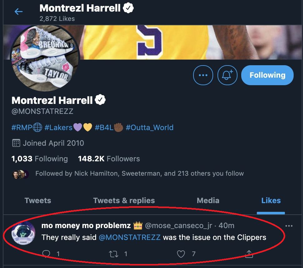 Lakers’ Montrezl Harrell Mocks Clippers After Latest Loss 1