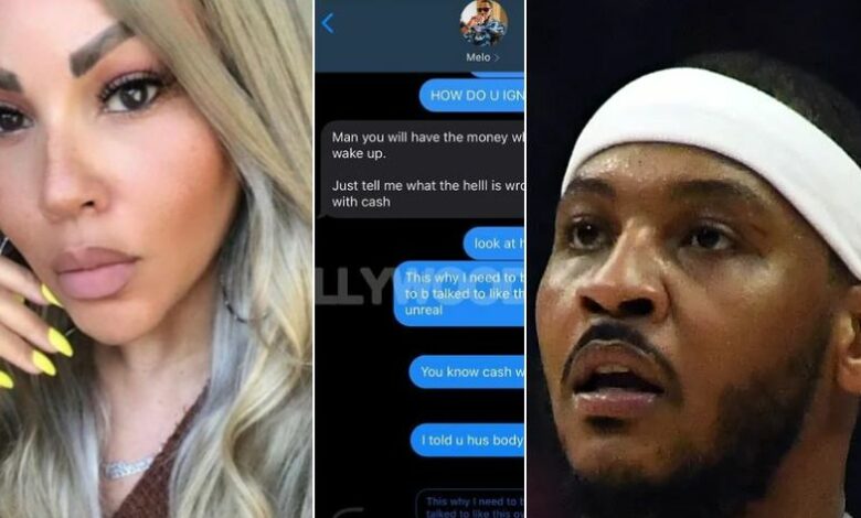 Shocking Carmelo Anthony Texts Leak After La La Divorce (Photos)