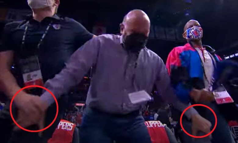 Steve Ballmer Gropes 2 Guys During Suns vs Clippers (Video)