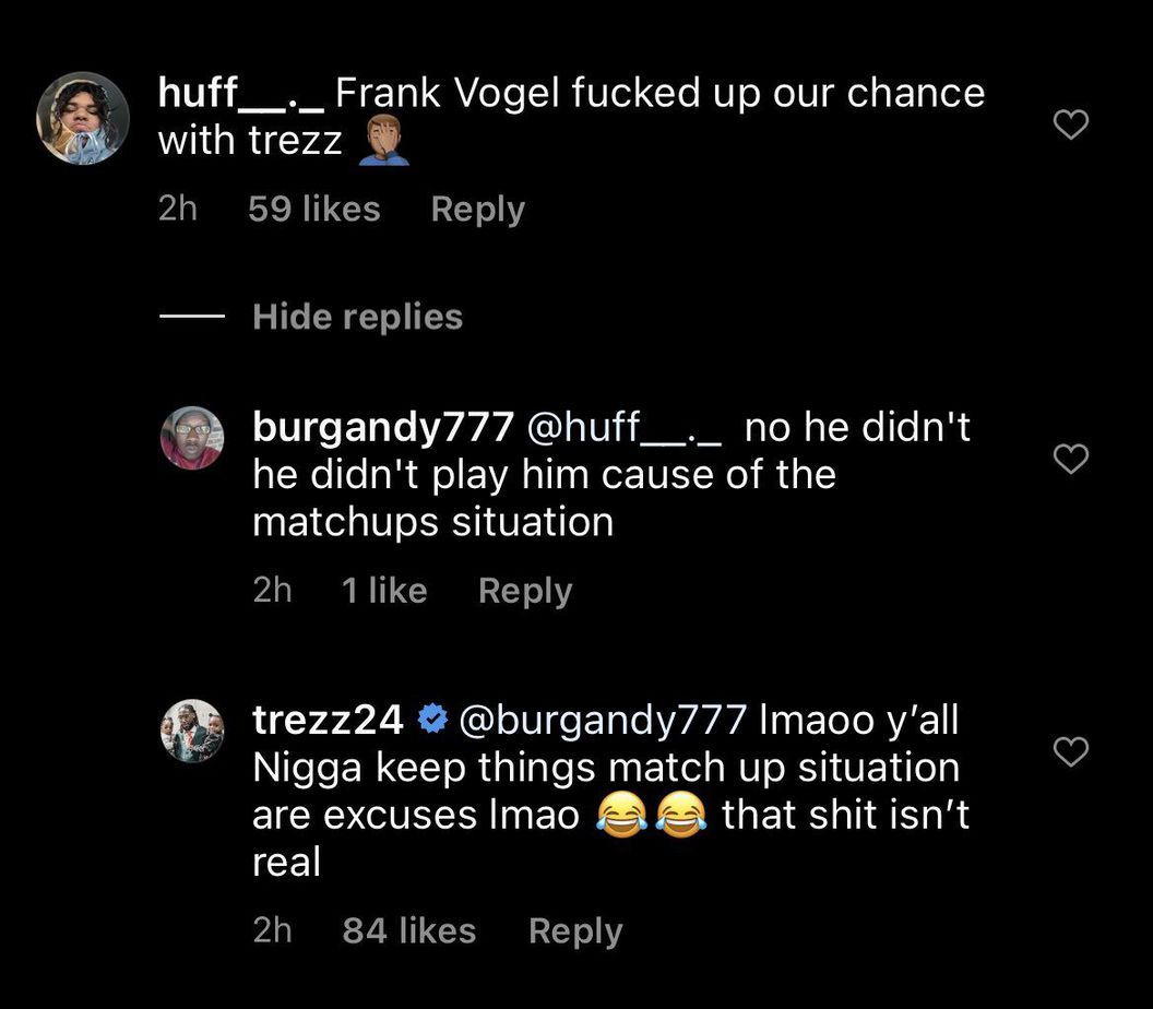 Montrezl Harrell Says Lakers Coach Frank Vogel Is A Liar (Photo) 2