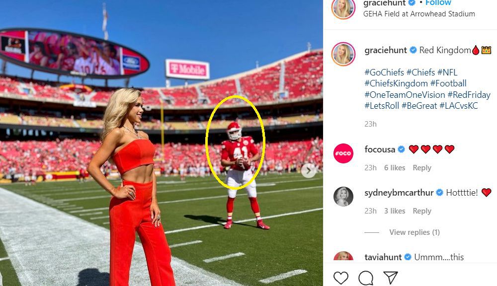 Chiefs Player Checks Out Owner’s Daughter Gracie Hunt (Photos) 1