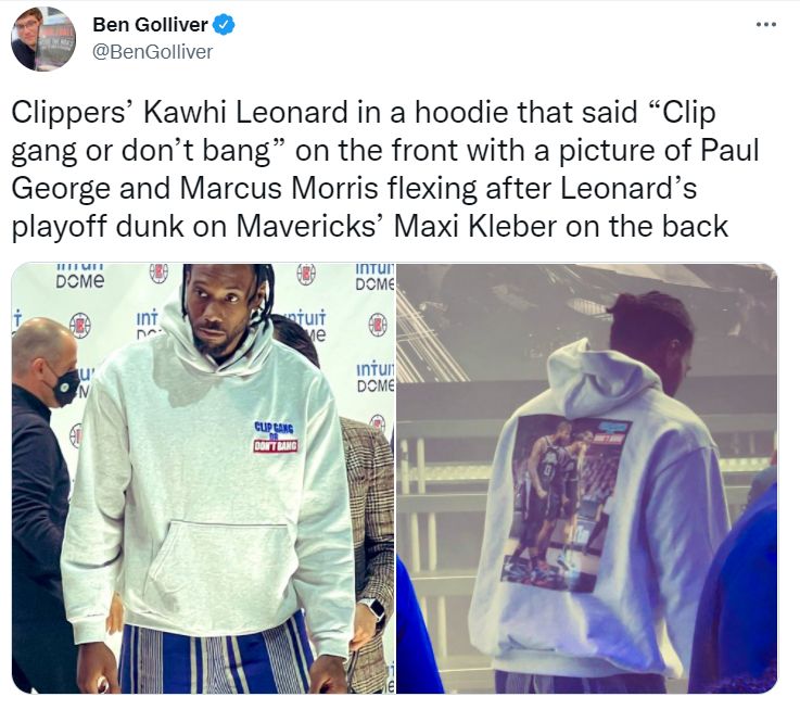 Kawhi Leonard Mocks Mavericks With New Sweatshirt (Photos) 1