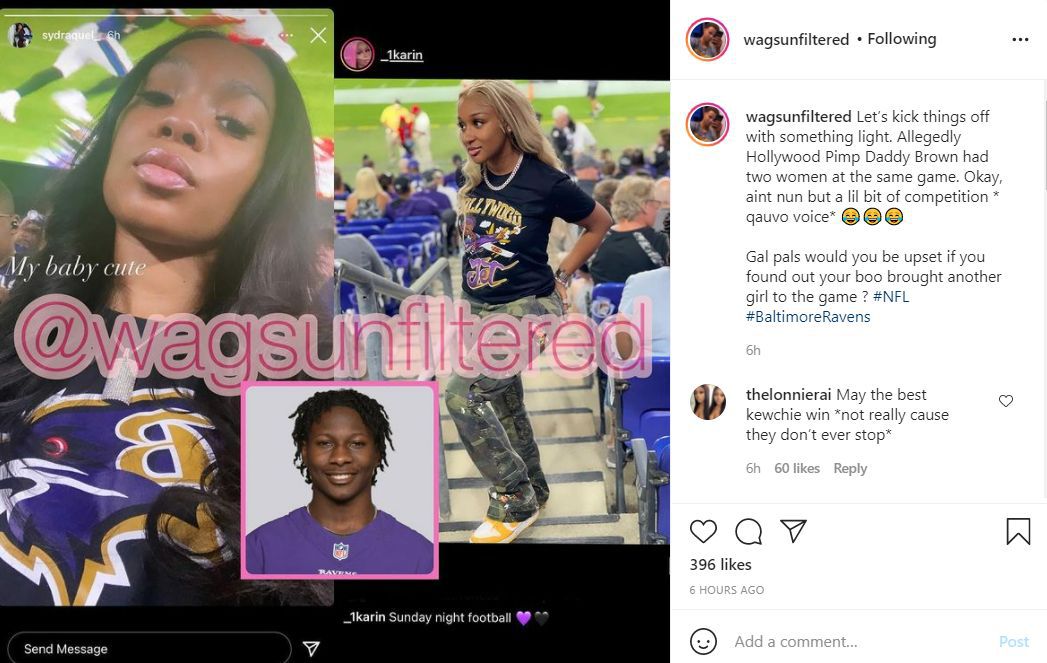 Ravens Star Brought Both His GFs To Chiefs Game? (Photos) 1