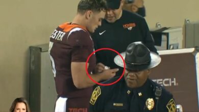 What Pills Did Virginia Tech QB Braxton Burmeister Get On Sidelines? (Video)