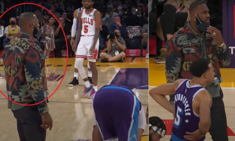 LeBron James’ Immediate Reaction After Anthony Davis’ Ejection (Video)