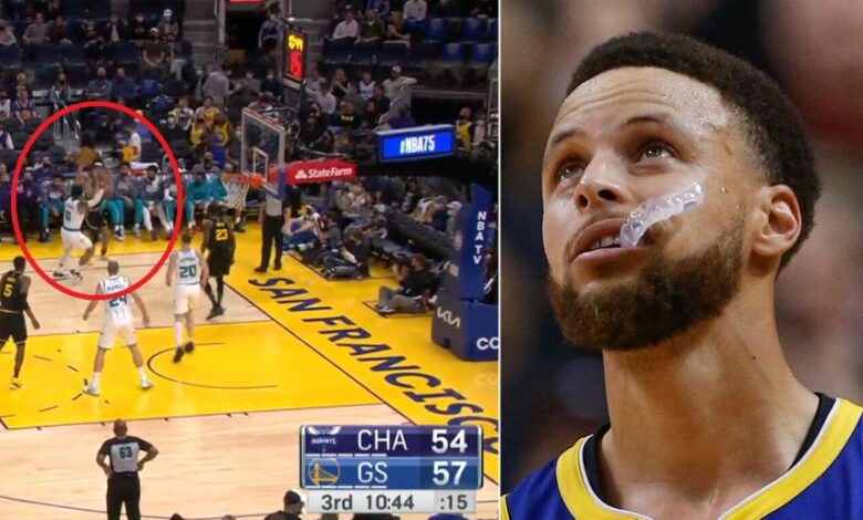 Stephen Curry Embarrasses Himself With No-Look Three (Video)
