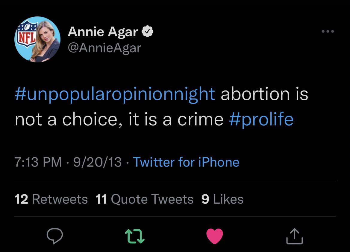 NFL Reporter Annie Agar Apologizes For Controversial Tweets 4