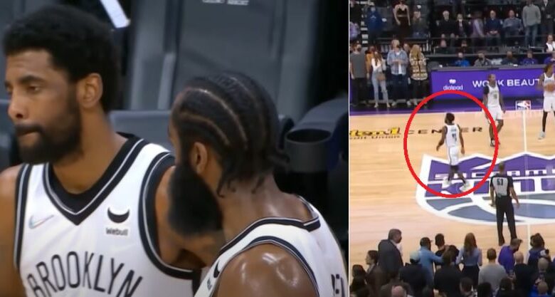 Video Shows Kyrie Irving, James Harden Beefing Amid Nets Loss - Game 7