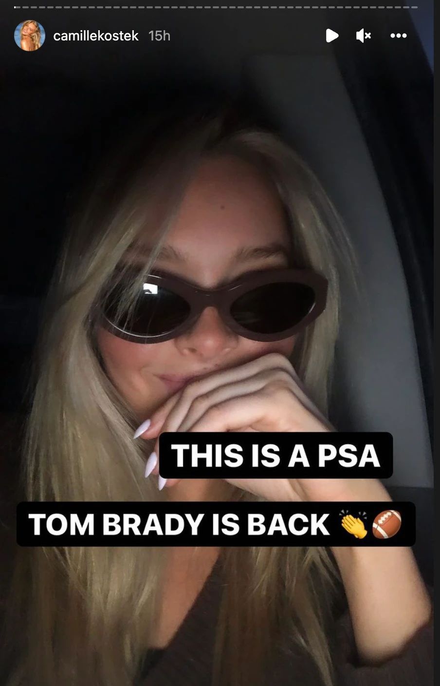 Rob Gronkowski’s GF Camille Kostek Reacts To Tom Brady’s Return 1