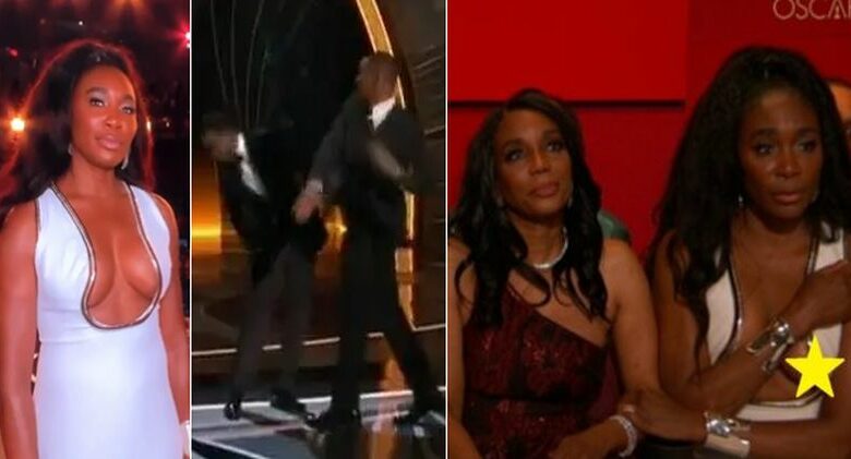 Venus Williams’ Wardrobe Malfunction During Chris Rock Slap (Photos)