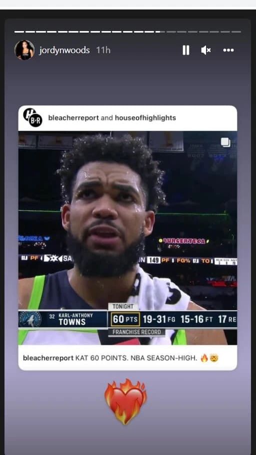 Jordyn Woods’ Special Message For Karl-Anthony Towns (Photos) 3