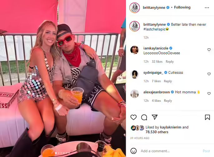 Patrick Mahomes Looks Miserable Partying With Brittany (Photo) 1