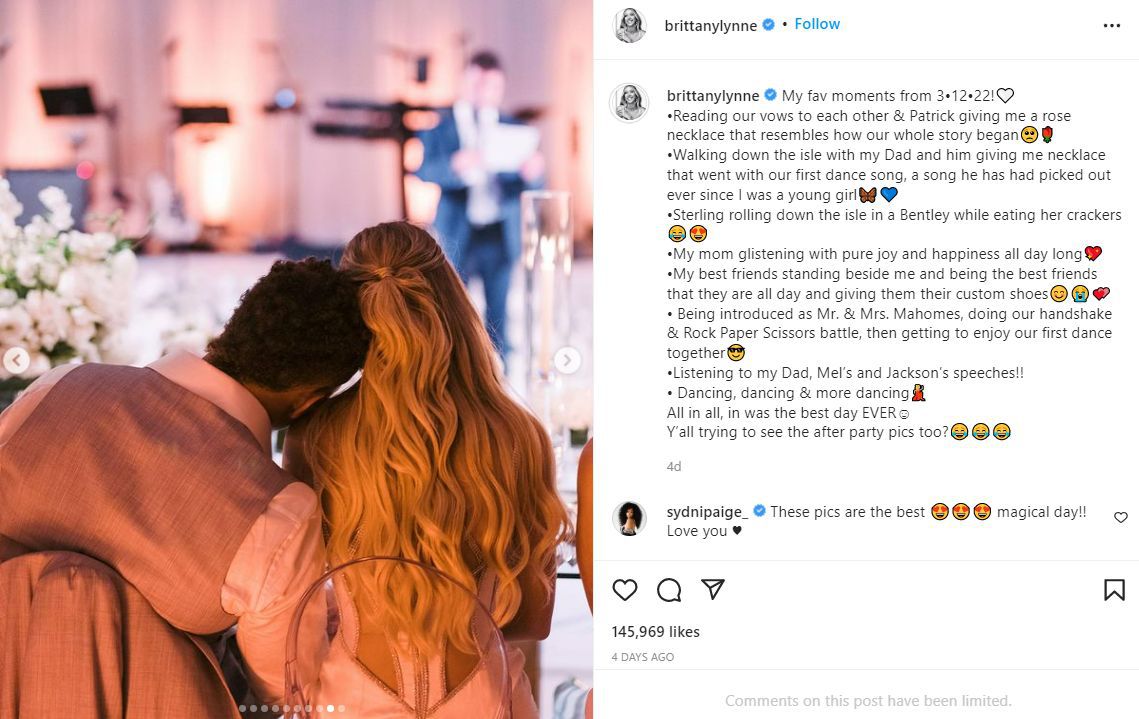 Patrick Mahomes, Brittany Matthews Post-Wedding Photos Emerge 2