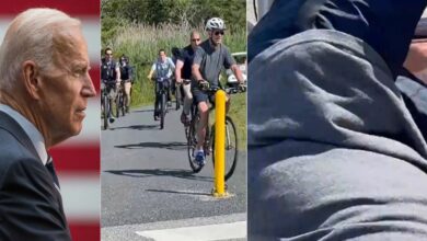 3 Different Angles Of Joe Biden Falling Off His Bicycle (Video)
