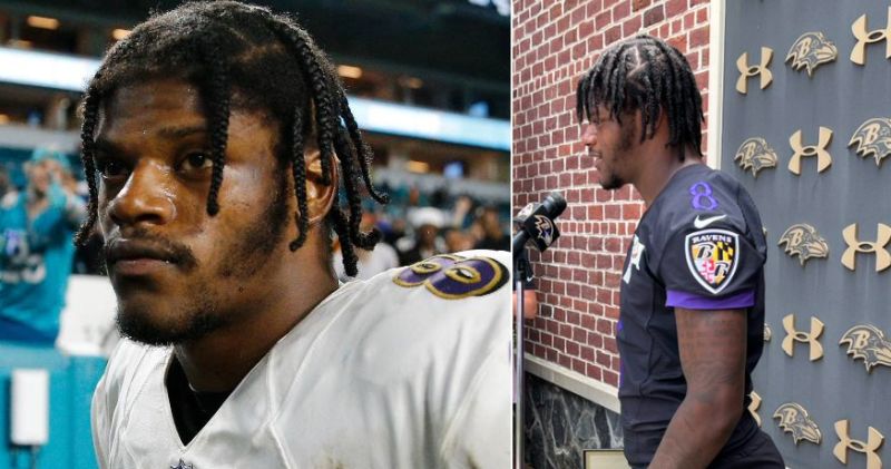 Lamar Jackson’s Giant Butt Goes Viral At Ravens Media Session (Photos)