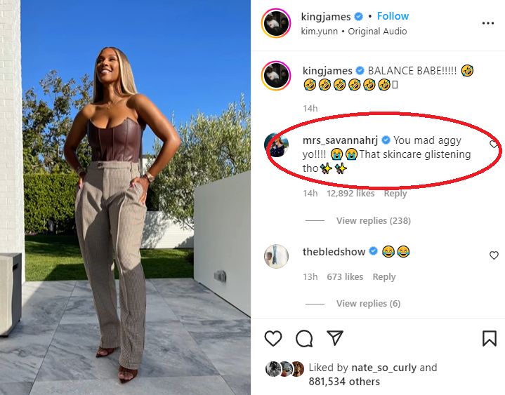 LeBron James Jokes About Wife Savannah Looking Homeless (Video) 1