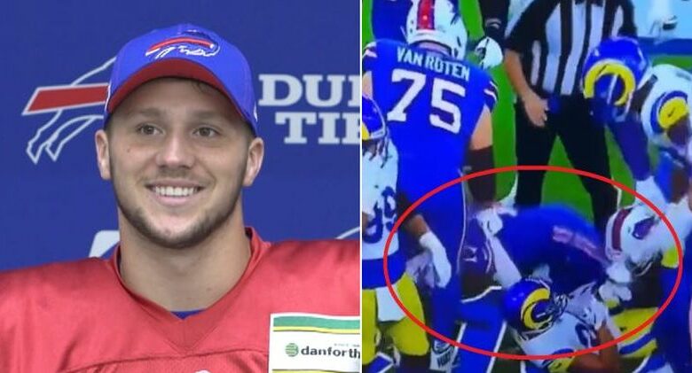 Did Josh Allen Teabag Jalen Ramsey During Bills vs Rams? (Video)