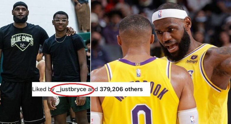 NBA Fans Catch Bryce James’ Low Key IG Like About Lakers (Photos)