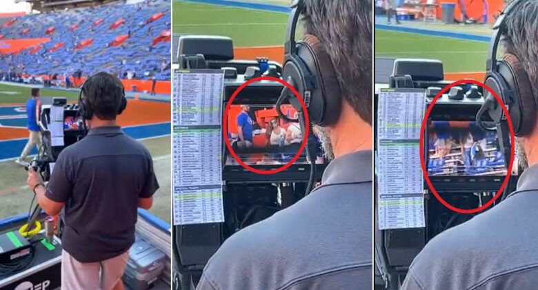 College Football Cameraman Zooms In On Hot Florida Gators Fan (Video)