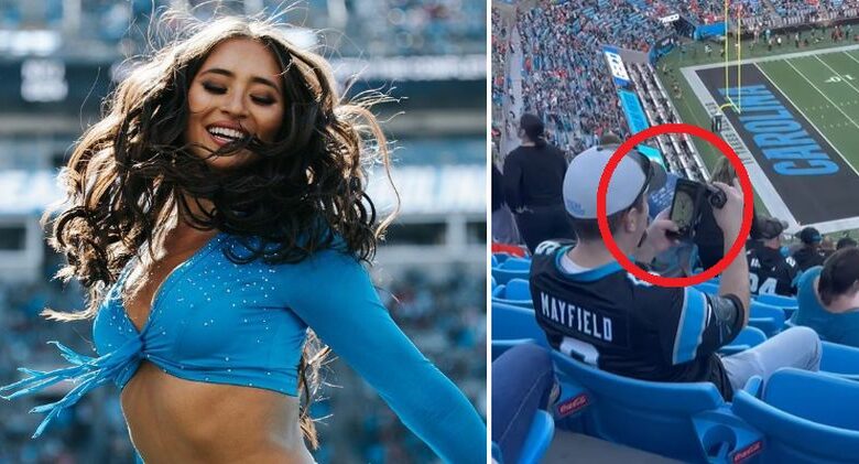 Panthers Fan Caught Taking Provocative Cheerleader Video