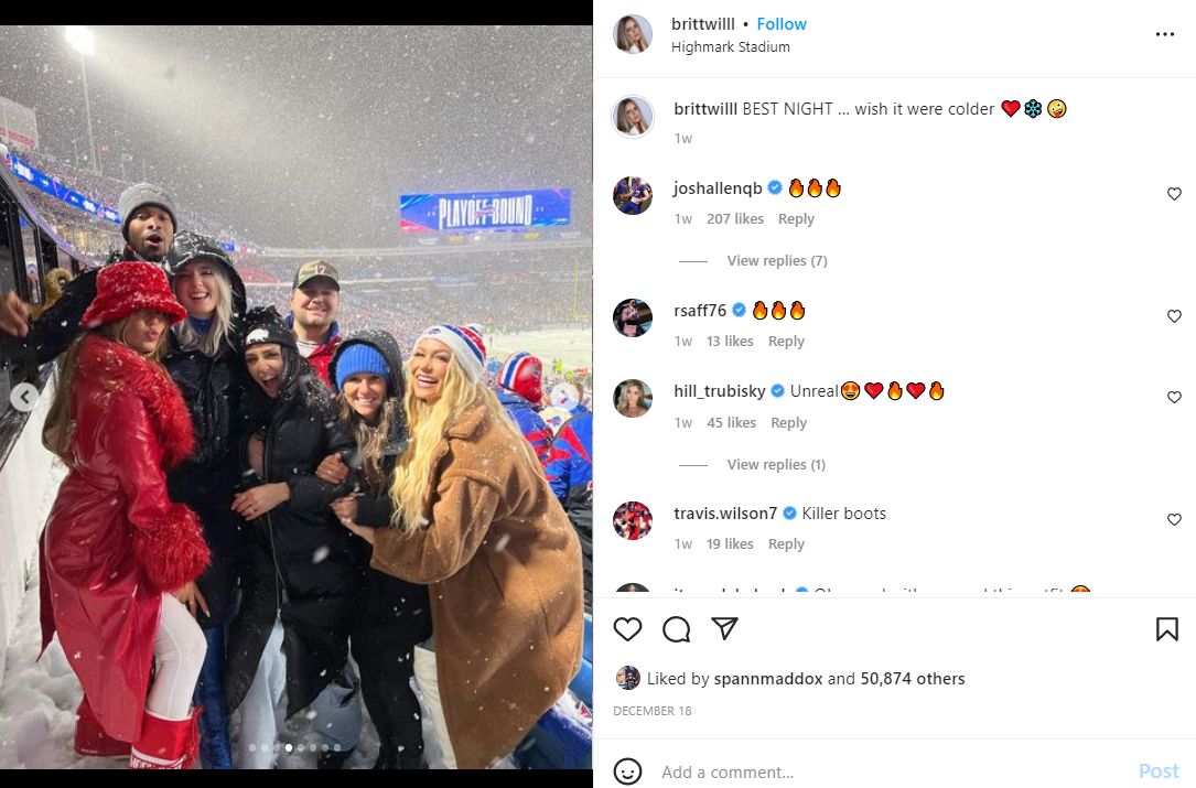 Josh Allen’s Girlfriend Brittany Wears Provocative Outfit To Bills Game 1