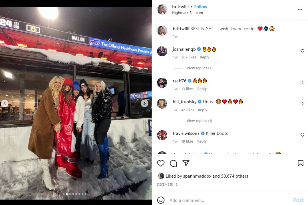 Josh Allen’s Girlfriend Brittany Wears Provocative Outfit To Bills Game 3