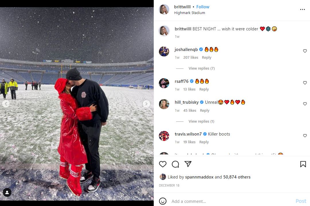 Josh Allen’s Girlfriend Brittany Wears Provocative Outfit To Bills Game 4