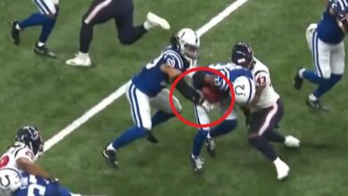 Colts Player Busted Purposely Forcing Teammate To Fumble (Video)