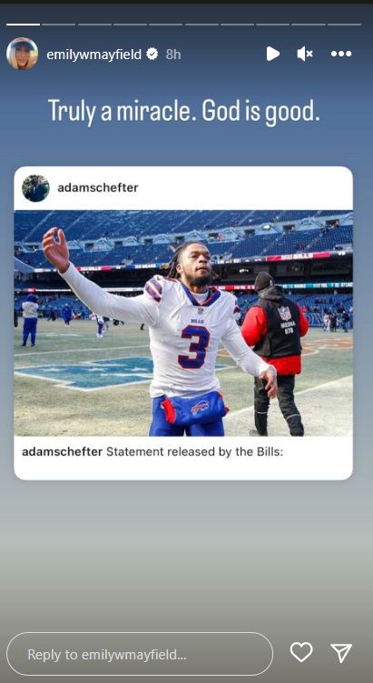 Baker Mayfield’s Wife Emily’s Damar Hamlin Post Causes A Stir 1
