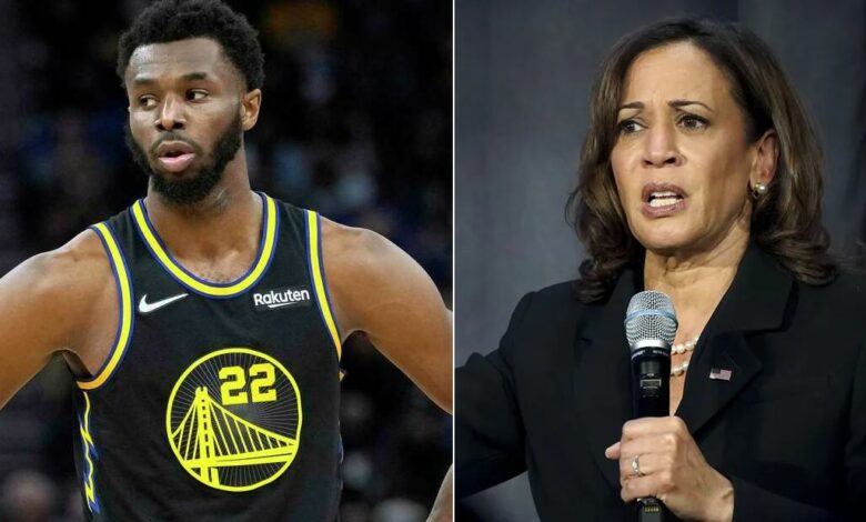 Andrew Wiggins Can’t Stop Checking Out Kamala Harris (Video)