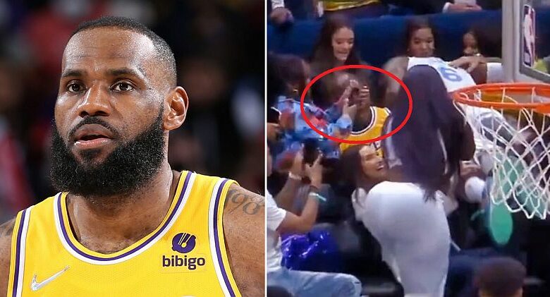 LeBron James’ Encounter With Female Pelicans Fan Causes A Stir (Photos)