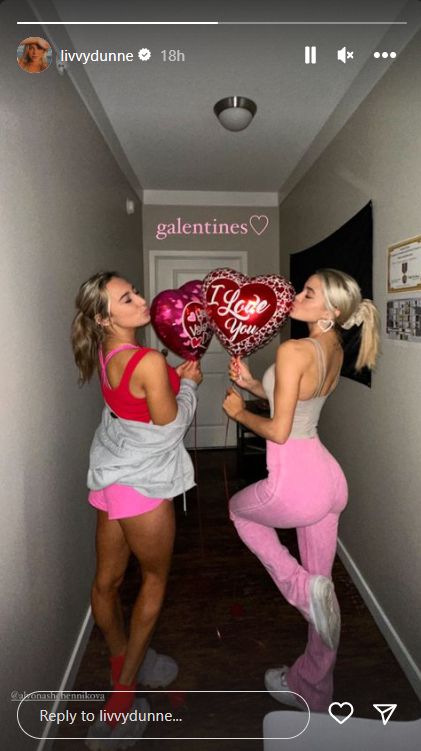 LSU Star Olivia Dunne Shares Valentine’s Celebration Photo 1