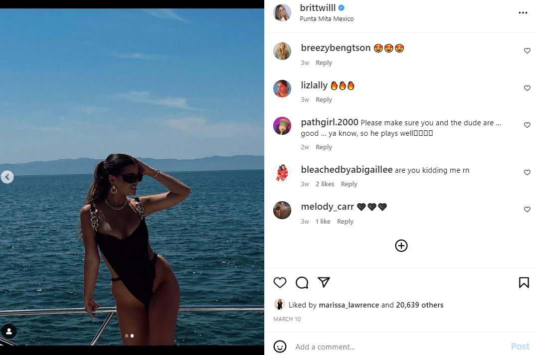 Josh Allen's Girlfriend Brittany Williams Shares Boat Photos 2