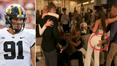 Lukas Van Ness’ Dad, Girlfriend Go Viral At Draft Over Odd Encounter