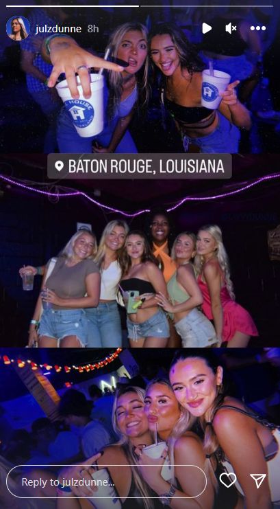 LSU Star Olivia Dunne’s Sister Julz Shares Baton Rouge Party Photos 2