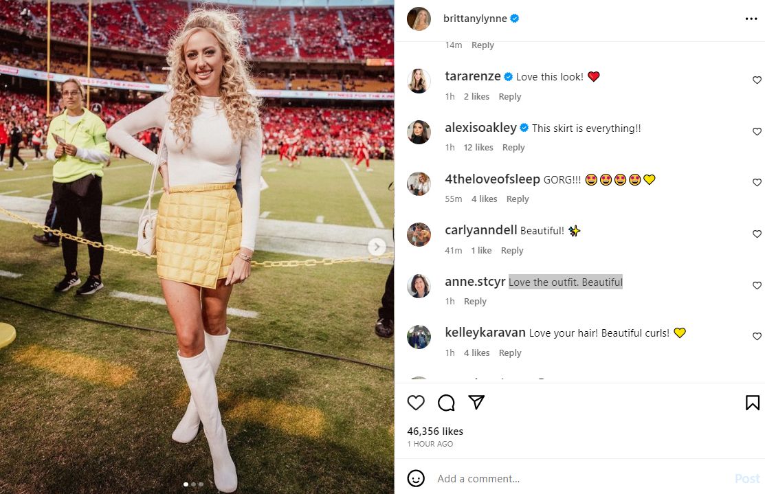 Brittany Mahomes’ Skirt For Chiefs vs Broncos Causes A Stir (Photos) 1